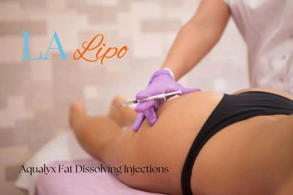 Woman having fat dissolving injections Sunbury-on-Thames on thighs