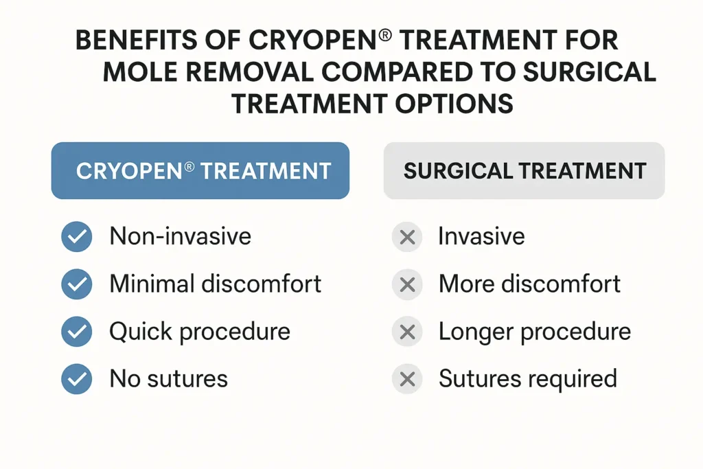 Benefits of professional mole-removal assessment at LA LIPO Sunbury-on-Thames