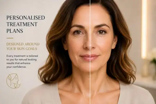 Before and after results of Collagen Lift Therapy Sunbury-on-Thames